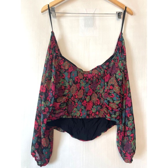 FREE PEOPLE Oh La La Floral Bodice Top, Square Neck, Size: Large - $128 NWT - Picture 7 of 12